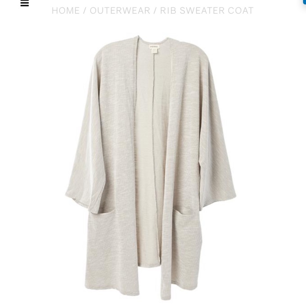 Donni Ribbed Sweater Coat